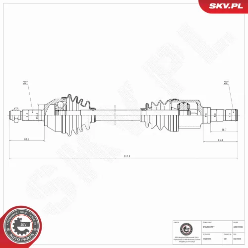 Antriebswelle Vorderachse links ESEN SKV 40SKV208 Bild Antriebswelle Vorderachse links ESEN SKV 40SKV208