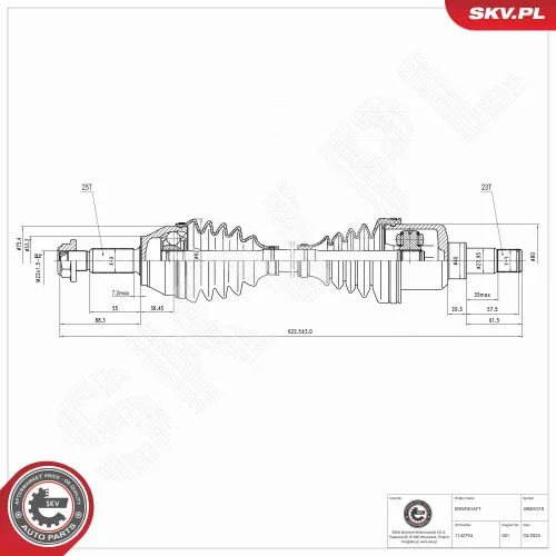 Antriebswelle Vorderachse links ESEN SKV 40SKV210 Bild Antriebswelle Vorderachse links ESEN SKV 40SKV210