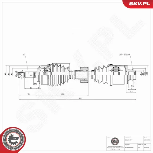Antriebswelle Vorderachse rechts ESEN SKV 40SKV219 Bild Antriebswelle Vorderachse rechts ESEN SKV 40SKV219