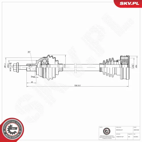Antriebswelle Vorderachse links ESEN SKV 40SKV260 Bild Antriebswelle Vorderachse links ESEN SKV 40SKV260