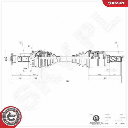 Antriebswelle Vorderachse links ESEN SKV 40SKV292 Bild Antriebswelle Vorderachse links ESEN SKV 40SKV292