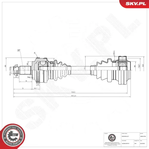 Antriebswelle Hinterachse links ESEN SKV 40SKV294 Bild Antriebswelle Hinterachse links ESEN SKV 40SKV294