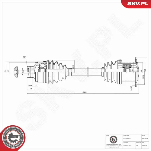 Antriebswelle ESEN SKV 40SKV296 Bild Antriebswelle ESEN SKV 40SKV296