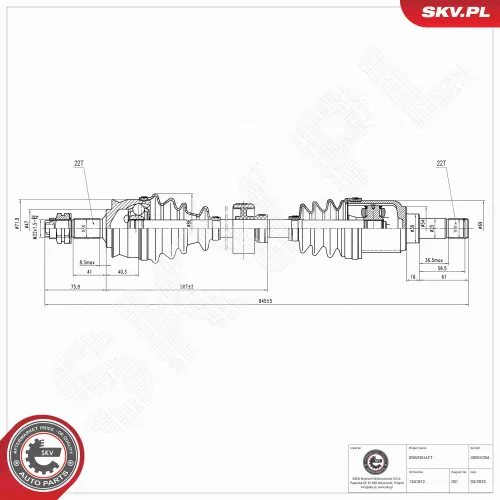 Antriebswelle Vorderachse rechts ESEN SKV 40SKV354 Bild Antriebswelle Vorderachse rechts ESEN SKV 40SKV354