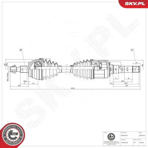 Antriebswelle Vorderachse rechts ESEN SKV 40SKV379 Bild Antriebswelle Vorderachse rechts ESEN SKV 40SKV379