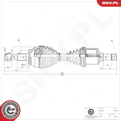 Antriebswelle Vorderachse links ESEN SKV 40SKV394 Bild Antriebswelle Vorderachse links ESEN SKV 40SKV394