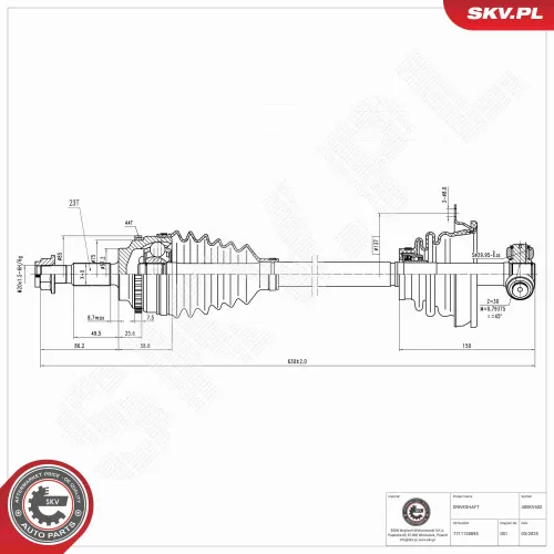 Antriebswelle Vorderachse links ESEN SKV 40SKV402 Bild Antriebswelle Vorderachse links ESEN SKV 40SKV402