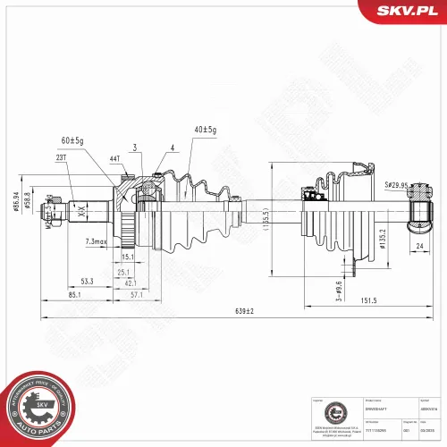 Antriebswelle ESEN SKV 40SKV416 Bild Antriebswelle ESEN SKV 40SKV416