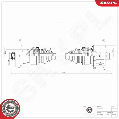Antriebswelle Hinterachse links Hinterachse rechts ESEN SKV 40SKV453 Bild Antriebswelle Hinterachse links Hinterachse rechts ESEN SKV 40SKV453
