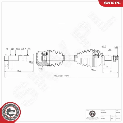 Antriebswelle Vorderachse rechts ESEN SKV 40SKV456 Bild Antriebswelle Vorderachse rechts ESEN SKV 40SKV456