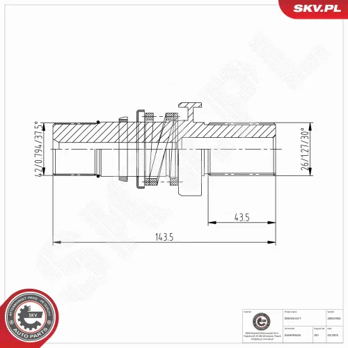 Steckwelle, Differential ESEN SKV 40SKV904 Bild Steckwelle, Differential ESEN SKV 40SKV904