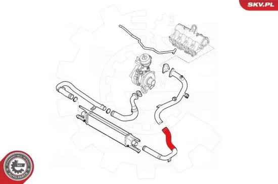 Ladeluftschlauch links Ladeluftkühler ESEN SKV 43SKV055 Bild Ladeluftschlauch links Ladeluftkühler ESEN SKV 43SKV055