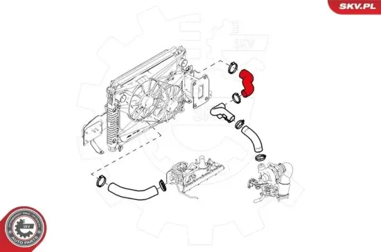 Ladeluftschlauch rechts Ladeluftkühler ESEN SKV 43SKV079 Bild Ladeluftschlauch rechts Ladeluftkühler ESEN SKV 43SKV079