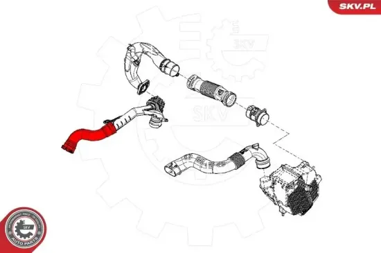 Ladeluftschlauch oben Ladeluftkühler ESEN SKV 43SKV136 Bild Ladeluftschlauch oben Ladeluftkühler ESEN SKV 43SKV136