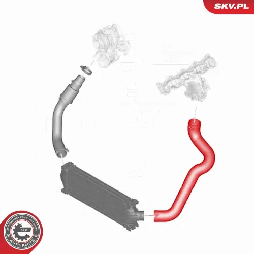 Ladeluftschlauch links unten ESEN SKV 43SKV202 Bild Ladeluftschlauch links unten ESEN SKV 43SKV202