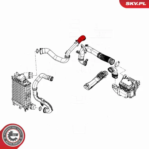Ladeluftschlauch oben Ladeluftkühler ESEN SKV 43SKV216 Bild Ladeluftschlauch oben Ladeluftkühler ESEN SKV 43SKV216