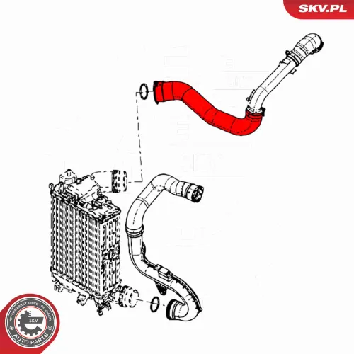 Ladeluftschlauch oben Ladeluftkühler ESEN SKV 43SKV217 Bild Ladeluftschlauch oben Ladeluftkühler ESEN SKV 43SKV217