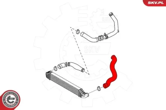 Ladeluftschlauch links Ladeluftkühler ESEN SKV 43SKV260 Bild Ladeluftschlauch links Ladeluftkühler ESEN SKV 43SKV260