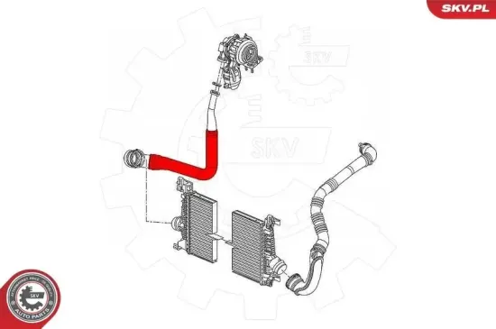 Ladeluftschlauch rechts Ladeluftkühler ESEN SKV 43SKV262 Bild Ladeluftschlauch rechts Ladeluftkühler ESEN SKV 43SKV262