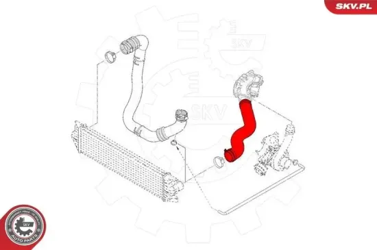Ladeluftschlauch fahrerseitig ESEN SKV 43SKV270 Bild Ladeluftschlauch fahrerseitig ESEN SKV 43SKV270