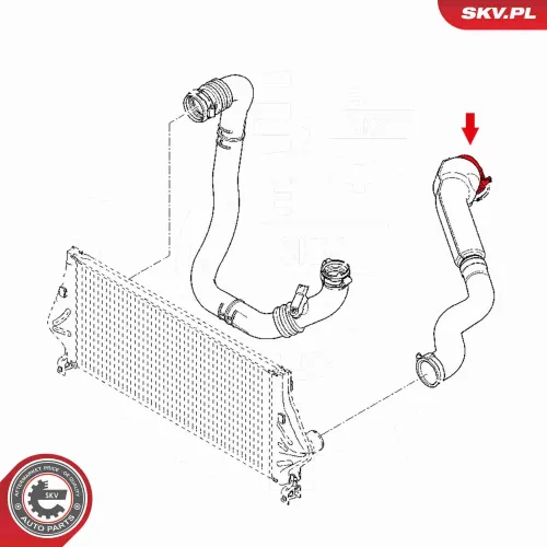 Ladeluftschlauch fahrerseitig ESEN SKV 43SKV271 Bild Ladeluftschlauch fahrerseitig ESEN SKV 43SKV271