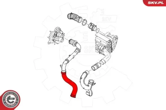 Ladeluftschlauch unten links Ladeluftkühler ESEN SKV 43SKV282 Bild Ladeluftschlauch unten links Ladeluftkühler ESEN SKV 43SKV282