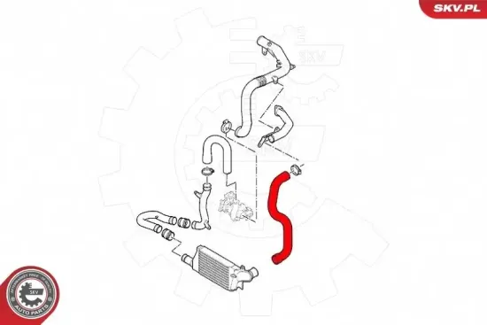 Ladeluftschlauch links Ladeluftkühler ESEN SKV 43SKV316 Bild Ladeluftschlauch links Ladeluftkühler ESEN SKV 43SKV316
