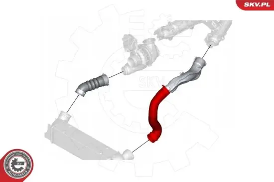 Ladeluftschlauch links Ladeluftkühler ESEN SKV 43SKV371 Bild Ladeluftschlauch links Ladeluftkühler ESEN SKV 43SKV371