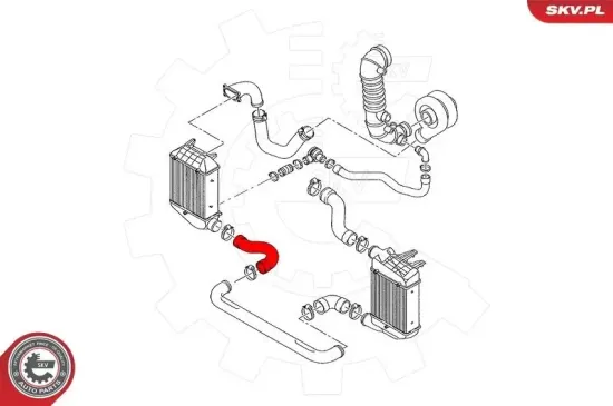 Ladeluftschlauch rechts Ladeluftkühler ESEN SKV 43SKV414 Bild Ladeluftschlauch rechts Ladeluftkühler ESEN SKV 43SKV414