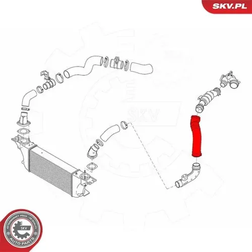 Ladeluftschlauch links Ladeluftkühler ESEN SKV 43SKV475 Bild Ladeluftschlauch links Ladeluftkühler ESEN SKV 43SKV475