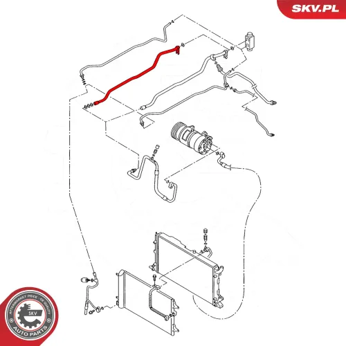 Hochdruckleitung, Klimaanlage ESEN SKV 43SKV500 Bild Hochdruckleitung, Klimaanlage ESEN SKV 43SKV500
