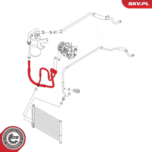 Hochdruckleitung, Klimaanlage ESEN SKV 43SKV506 Bild Hochdruckleitung, Klimaanlage ESEN SKV 43SKV506