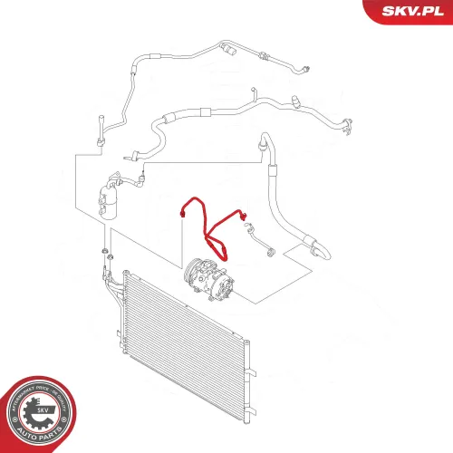 Hochdruckleitung, Klimaanlage ESEN SKV 43SKV510 Bild Hochdruckleitung, Klimaanlage ESEN SKV 43SKV510