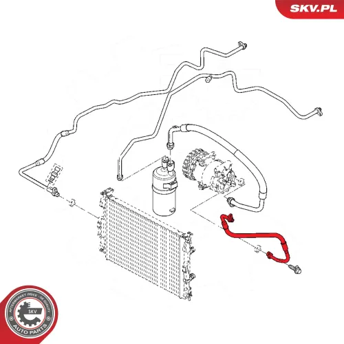 Hochdruckleitung, Klimaanlage ESEN SKV 43SKV522 Bild Hochdruckleitung, Klimaanlage ESEN SKV 43SKV522