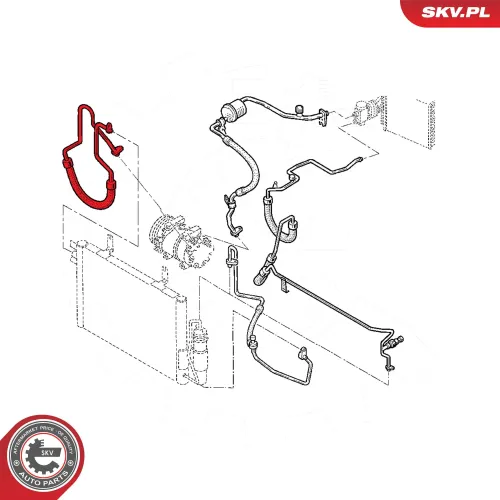 Hochdruckleitung, Klimaanlage ESEN SKV 43SKV523 Bild Hochdruckleitung, Klimaanlage ESEN SKV 43SKV523