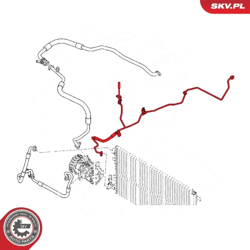 Hochdruckleitung, Klimaanlage ESEN SKV 43SKV527 Bild Hochdruckleitung, Klimaanlage ESEN SKV 43SKV527