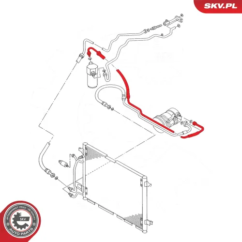 Hochdruckleitung, Klimaanlage ESEN SKV 43SKV546 Bild Hochdruckleitung, Klimaanlage ESEN SKV 43SKV546