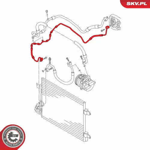 Hochdruck-/Niederdruckleitung, Klimaanlage ESEN SKV 43SKV559 Bild Hochdruck-/Niederdruckleitung, Klimaanlage ESEN SKV 43SKV559