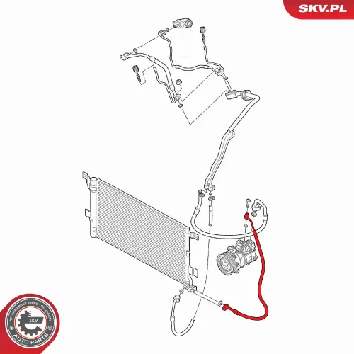 Hochdruck-/Niederdruckleitung, Klimaanlage ESEN SKV 43SKV573 Bild Hochdruck-/Niederdruckleitung, Klimaanlage ESEN SKV 43SKV573