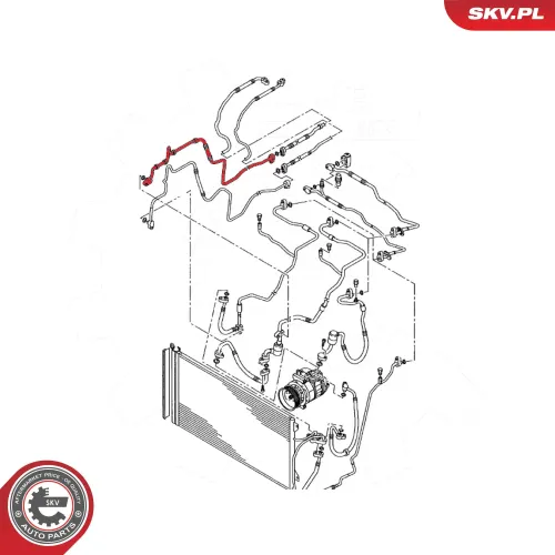 Hochdruck-/Niederdruckleitung, Klimaanlage ESEN SKV 43SKV583 Bild Hochdruck-/Niederdruckleitung, Klimaanlage ESEN SKV 43SKV583