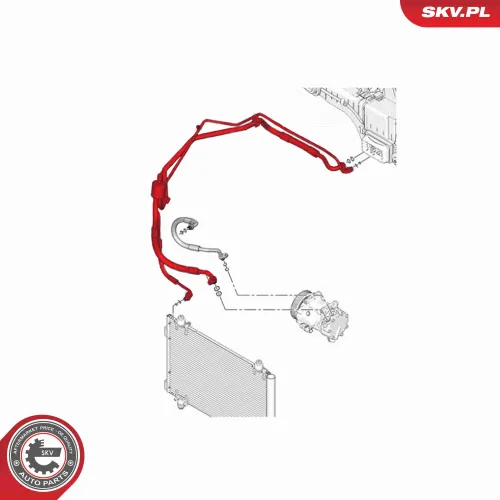 Hochdruck-/Niederdruckleitung, Klimaanlage ESEN SKV 43SKV593 Bild Hochdruck-/Niederdruckleitung, Klimaanlage ESEN SKV 43SKV593