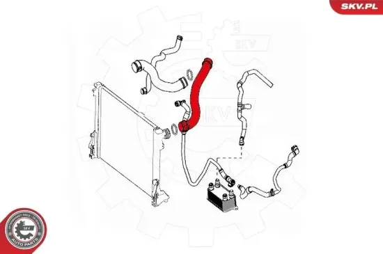 Kühlerschlauch links oben ESEN SKV 43SKV735 Bild Kühlerschlauch links oben ESEN SKV 43SKV735