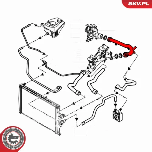 Kühlmittelrohrleitung unten Vorderachse ESEN SKV 43SKV785 Bild Kühlmittelrohrleitung unten Vorderachse ESEN SKV 43SKV785