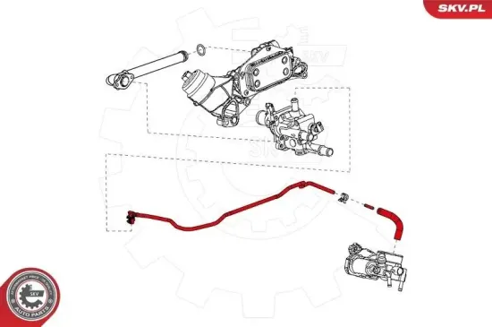 Schlauch, Wärmetauscher (Heizung) ESEN SKV 43SKV824 Bild Schlauch, Wärmetauscher (Heizung) ESEN SKV 43SKV824