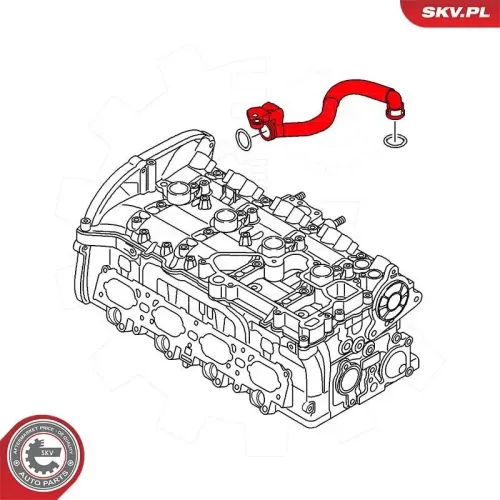 Schlauch, Kurbelgehäuseentlüftung ESEN SKV 54SKV038 Bild Schlauch, Kurbelgehäuseentlüftung ESEN SKV 54SKV038