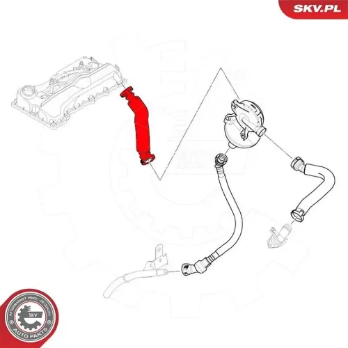 Schlauch, Kurbelgehäuseentlüftung ESEN SKV 54SKV040 Bild Schlauch, Kurbelgehäuseentlüftung ESEN SKV 54SKV040