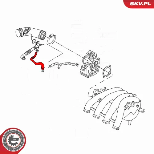 Schlauch, Kurbelgehäuseentlüftung ESEN SKV 54SKV182 Bild Schlauch, Kurbelgehäuseentlüftung ESEN SKV 54SKV182