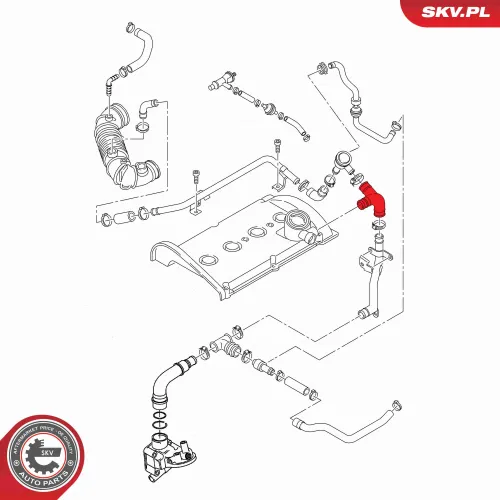Schlauch, Kurbelgehäuseentlüftung ESEN SKV 54SKV543 Bild Schlauch, Kurbelgehäuseentlüftung ESEN SKV 54SKV543