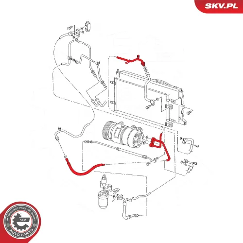 Hochdruck-/Niederdruckleitung, Klimaanlage ESEN SKV 54SKV632 Bild Hochdruck-/Niederdruckleitung, Klimaanlage ESEN SKV 54SKV632