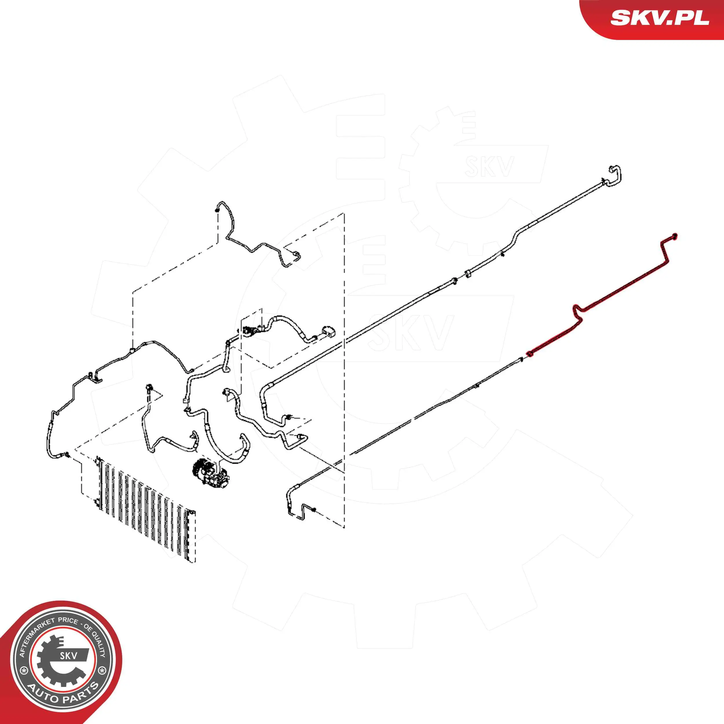 Hochdruck-/Niederdruckleitung, Klimaanlage ESEN SKV 54SKV663